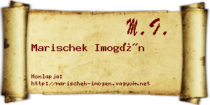 Marischek Imogén névjegykártya
